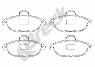 Комплект тормозных колодок, дисковый тормоз BRECK купить